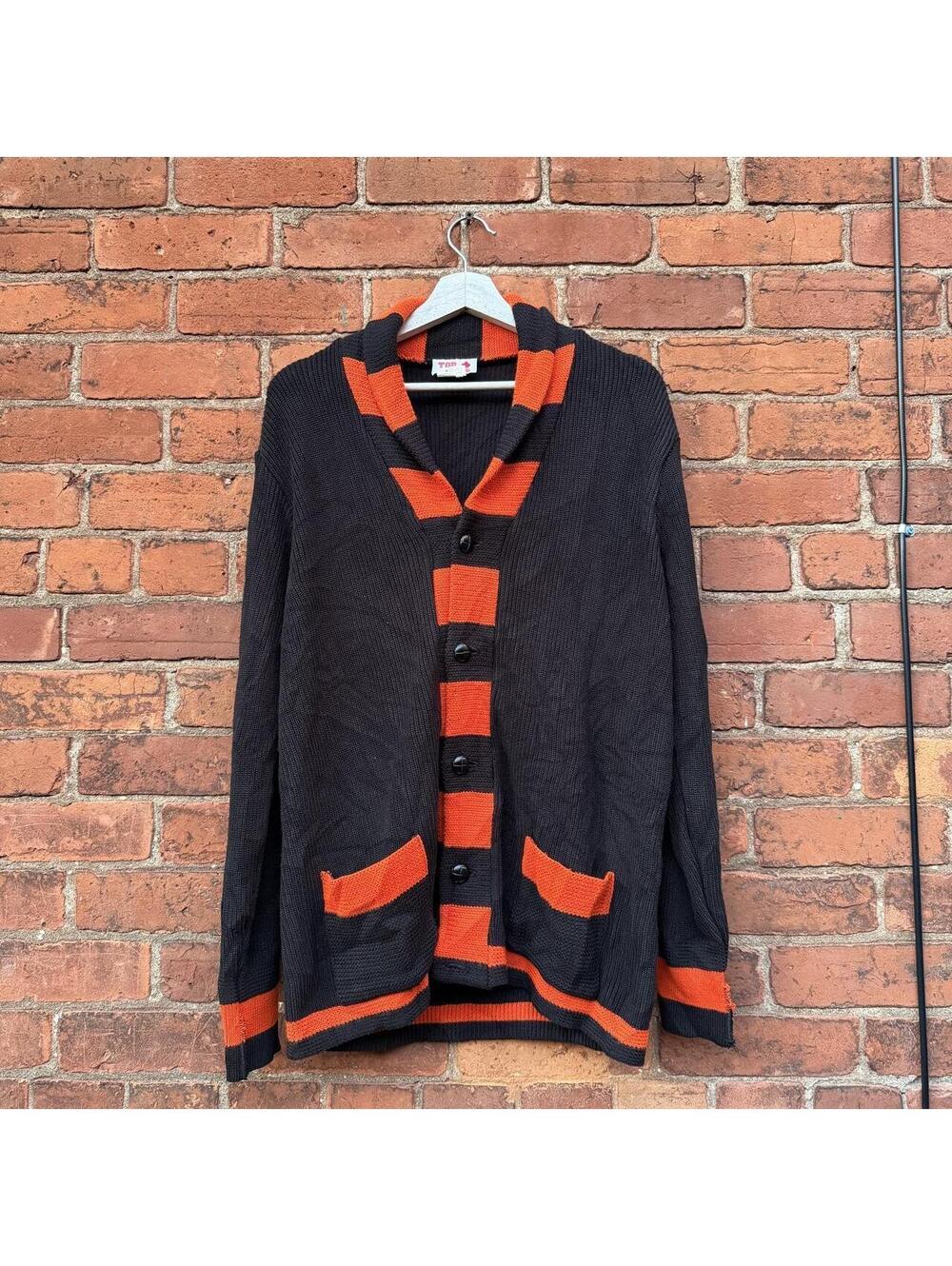 vintage top marks button up cardigan halloween 80s/90s XL